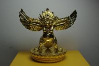 佛教鎦金金翅大鵬鳥佛像佛堂必備護法神