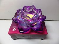 紫色水晶蓮花燈座
