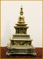 銅製密教佛塔(接受各種材質大小五輪塔.舍利塔訂單)