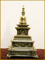 銅製密教佛塔(接受各種材質大小五輪塔.舍利塔訂單)