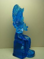 藍琉璃精雕彌勒菩薩(18公分)