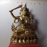 文殊菩薩(20公分)鎏金銅製精雕西藏尼泊爾法像